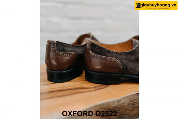 Giày tây nam màu nâu phối da lộn Oxford O2522 004