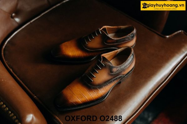 Giày da nam thời trang cá tính Oxford O2488 002