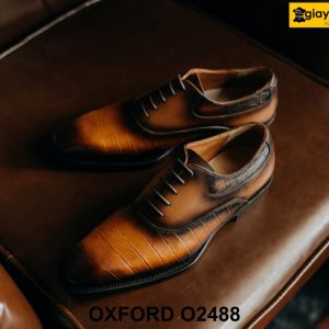 Giày da nam thời trang cá tính Oxford O2488 001