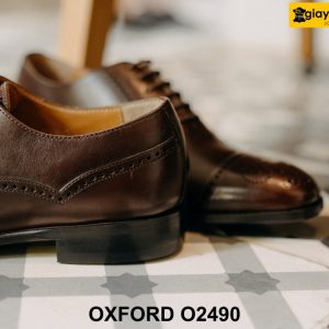 Giày tây nam từ da bê con thảo mộc nhập Oxford O2490 003