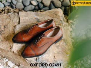 Giày tây nam công sở đế da cao cấp Oxford O2491 001
