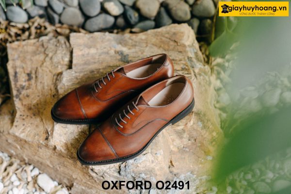 Giày tây nam công sở đế da cao cấp Oxford O2491 001
