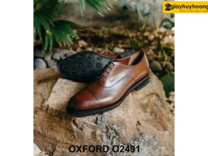 Giày tây nam công sở đế da cao cấp Oxford O2491 004