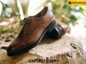 Giày tây nam công sở đế da cao cấp Oxford O2491 003