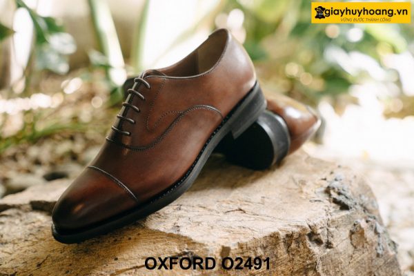 Giày tây nam công sở đế da cao cấp Oxford O2491 003