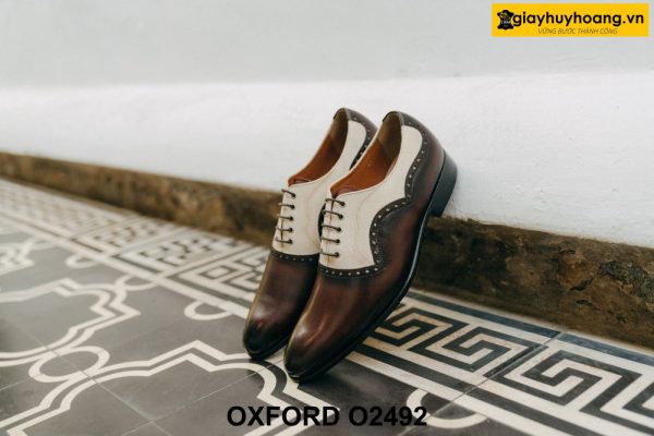 Giày tây nam hàng hiệu đóng thủ công Oxford O2492 003