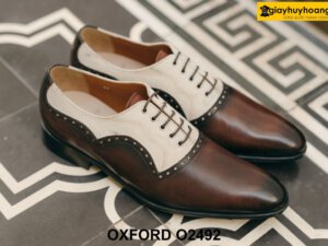 Giày tây nam hàng hiệu đóng thủ công Oxford O2492 001