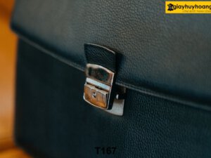 Túi xách da bò công sở có chốt T167 004