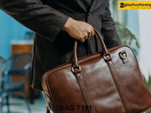 Túi xách doanh nhân da bò màu nâu T181 004