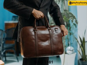 Túi xách doanh nhân da bò màu nâu T181 001