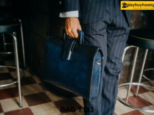 Túi xách doanh nhân đi công tác xanh biển phong thủy T183 005