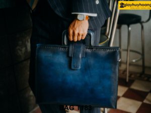 Túi xách doanh nhân đi công tác xanh biển phong thủy T183 002