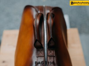Túi xách da bò thiết kế nữa hình tròn T196 004