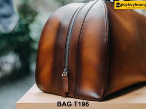 Túi xách da bò thiết kế nữa hình tròn T196 003