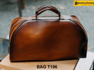 Túi xách da bò thiết kế nữa hình tròn T196 001