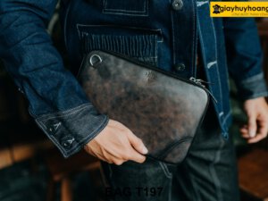 Ví cầm tay da bò cao cấp đựng tiền tiện lợi T197 005