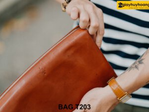 Ví cầm tay nam da bò nhỏ gọn tiện lợi cao cấp T203 002