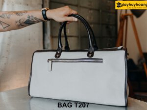 Túi xách da nam du lịch màu trắng T207 004