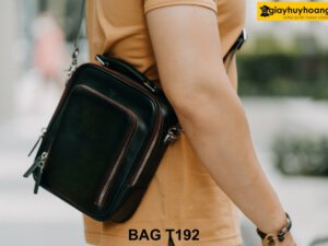 Túi da bò đeo chéo vô cùng tiện lợi cho nam T192 005