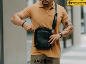 Túi da bò đeo chéo vô cùng tiện lợi cho nam T192 003