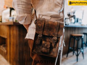 Túi đeo chéo da bò thời trang nam T172 004