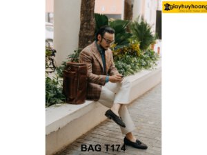 Túi xách da bò nhập khẩu may thủ công T174 002