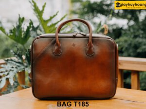 Túi xách tay bằng da bò thuộc da thảo mộc cao cấp T185 005