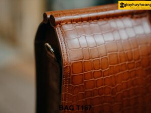 Túi xách da bò dập vân phong cách công sở T187 004