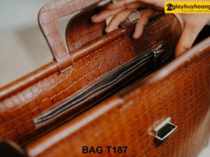 Túi xách da bò dập vân phong cách công sở T187 003