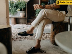 Giày lười da nam thủ công không gót DP2023 0002