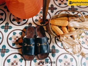 Dép da nam có khóa trang trí DP2015 001