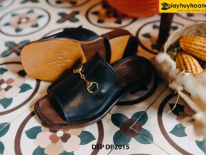 Dép da nam có khóa trang trí DP2015 003