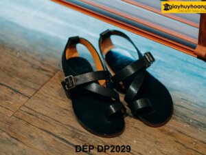 Dép xỏ ngón quai hậu nam da bò DP2029 002