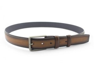Dây nịt thắt lưng nam nhuộm màu Patina theo yêu cầu 001