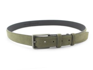Dây nịt thắt lưng nam da lộn xanh rêu mẫu 41 001
