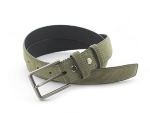 Dây nịt thắt lưng nam da lộn xanh rêu mẫu 41 005