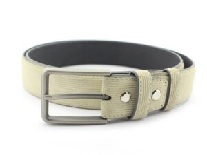 Dây nịt thắt lưng nam da lộn màu trắng mẫu 41 004