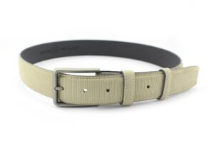 Dây nịt thắt lưng nam da lộn màu trắng mẫu 41 003