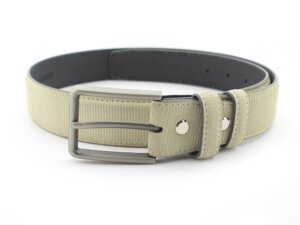 Dây nịt thắt lưng nam da lộn màu trắng mẫu 41 002