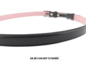 Dây nịt thắt lưng nữ màu đen 1.8cm mẫu 23 005