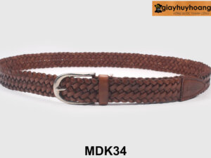 Dây nịt thắt lưng nam 3.0cm da đan xen nhiều mẫu MDK34 003