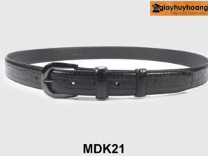 Dây nịt thắt lưng nam da dập vân cá sấu 2.8cm MDK21 001
