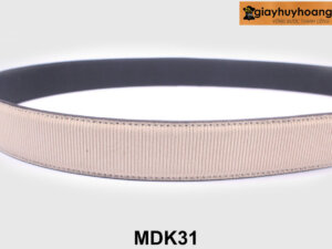 Dây nịt thắt lưng nam da lộn dập vân sọc MDK31 006