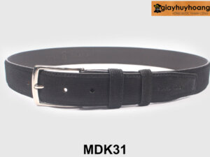 Dây nịt thắt lưng nam da lộn dập vân sọc MDK31 004