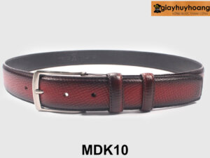 Thắt lưng nam vân sọc chéo chống nhăn khóa kim MDK10 007