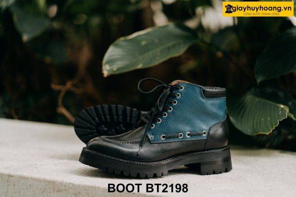 Giày da nam buộc dây phong cách mạnh mẽ Boot BT2198 001