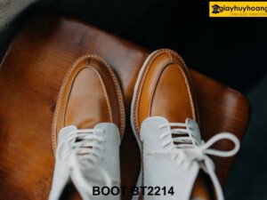 Giày da nam buộc dây đế bằng sneaker Boot BT2214 005