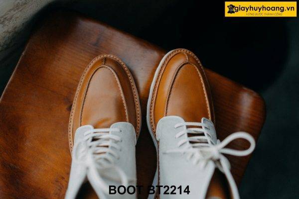 Giày da nam buộc dây đế bằng sneaker Boot BT2214 005