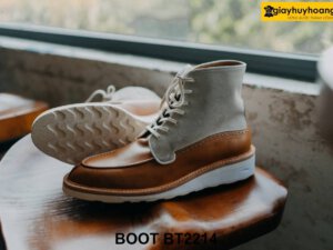 Giày da nam buộc dây đế bằng sneaker Boot BT2214 004