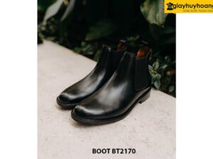 Giày da nam cổ cao màu đen ChelseaBoot BT2170 001